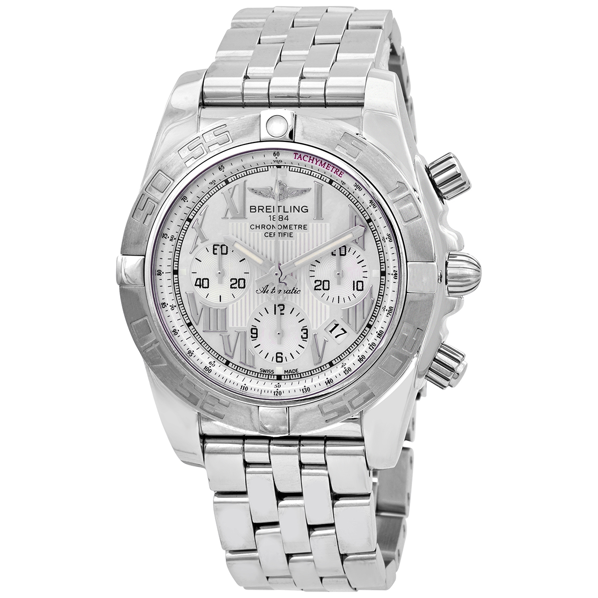 Breitling Chronomat 44 Mother Of Pearl Dial Stainless Steel Men's Watch AB011011/A691SS