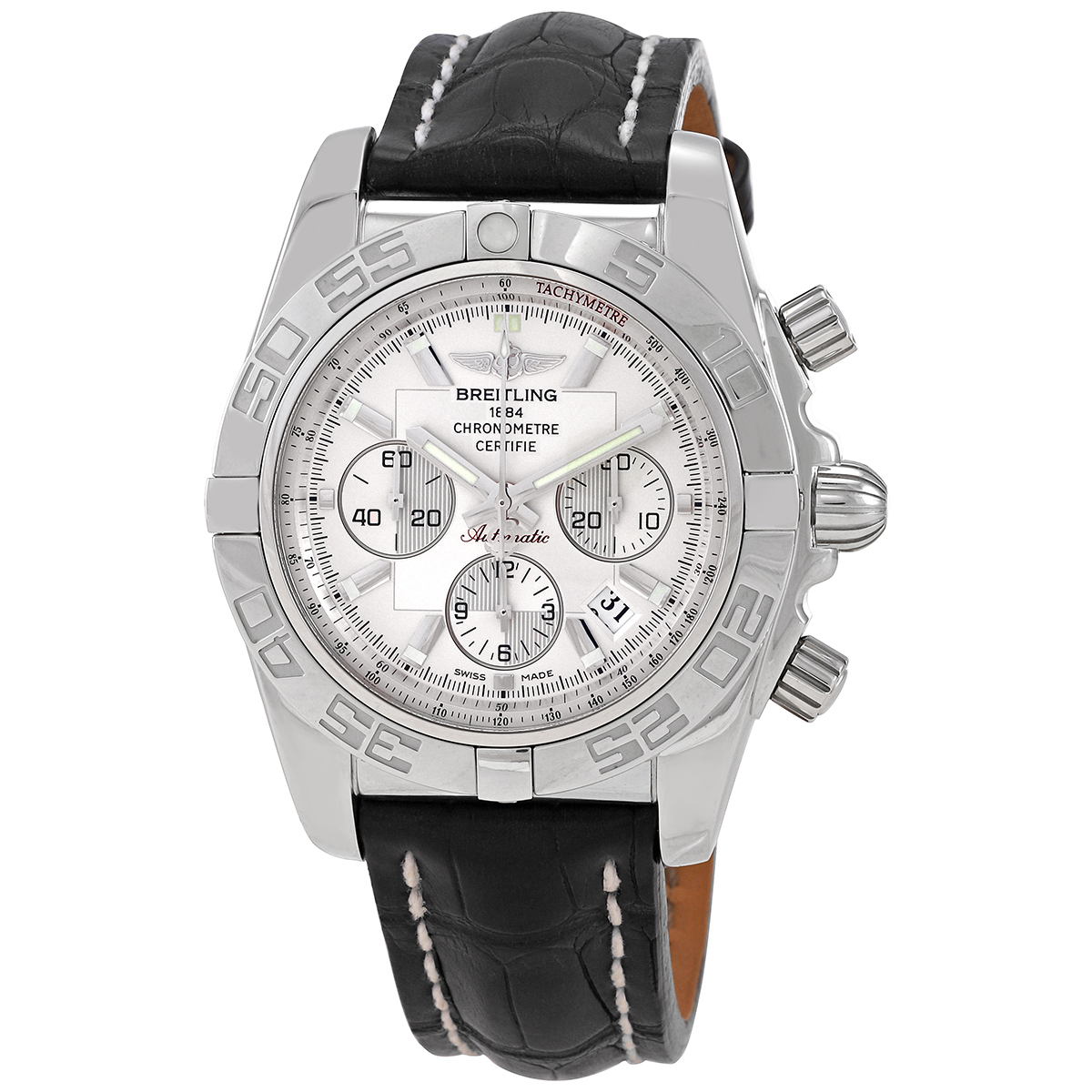 Breitling Chronomat 44 Sierra Silver Dial Stainless Steel Men's Watch AB011012/G684BKCD