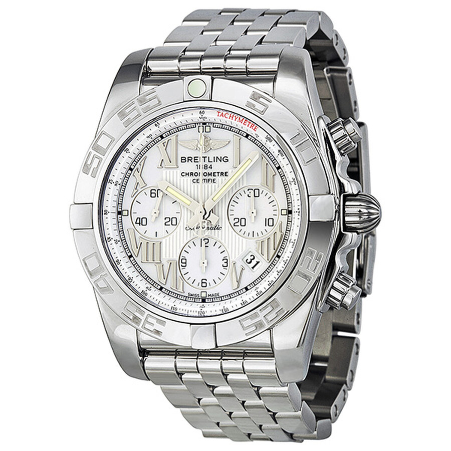 Breitling Chronomat 44 White Dial Men's Watch AB011012-A690SS