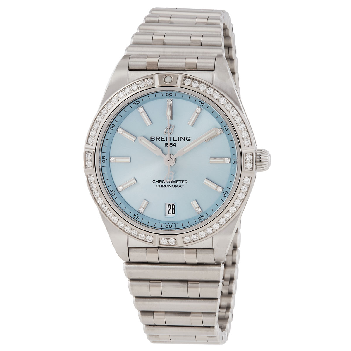 Chronomat Automatic 36mm Diamond Ladies Ice Blue Watch