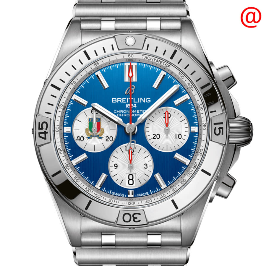 Breitling Chronomat B01 "42 Six Nations Italy" Chronograph Automatic Chronometer Blue Dial Men's Watch AB0134A41C1A1