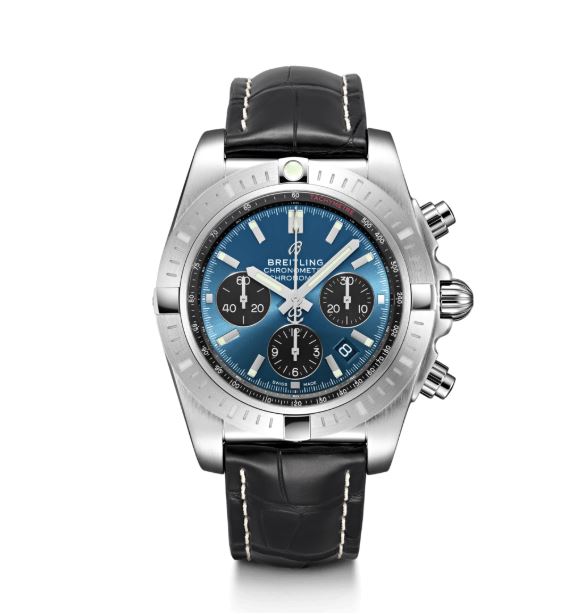 Breitling Chronomat B01 Chronograph Automatic Blue Dial Men's Watch AB0115101C1P4