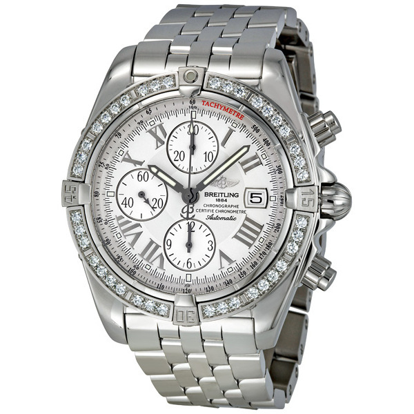 Breitling Chronomat Beige Dial Diamond Bezel Men's Watch A1335653-A653S