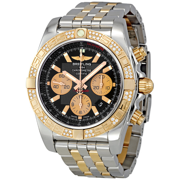 Breitling Chronomat Black Dial Automatic Two-tone Men's Watch CB0110AA/B968