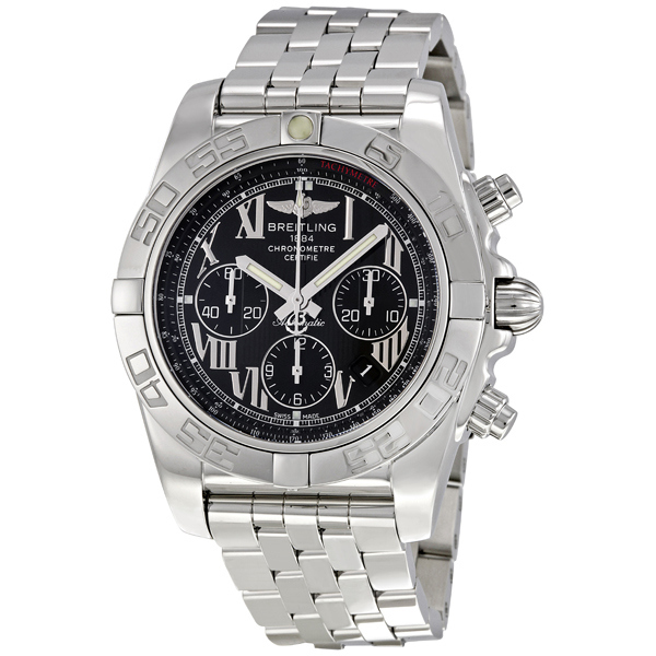 Breitling Chronomat Black Stainless Steel Automatic Men's Watch AB011012-B956SS