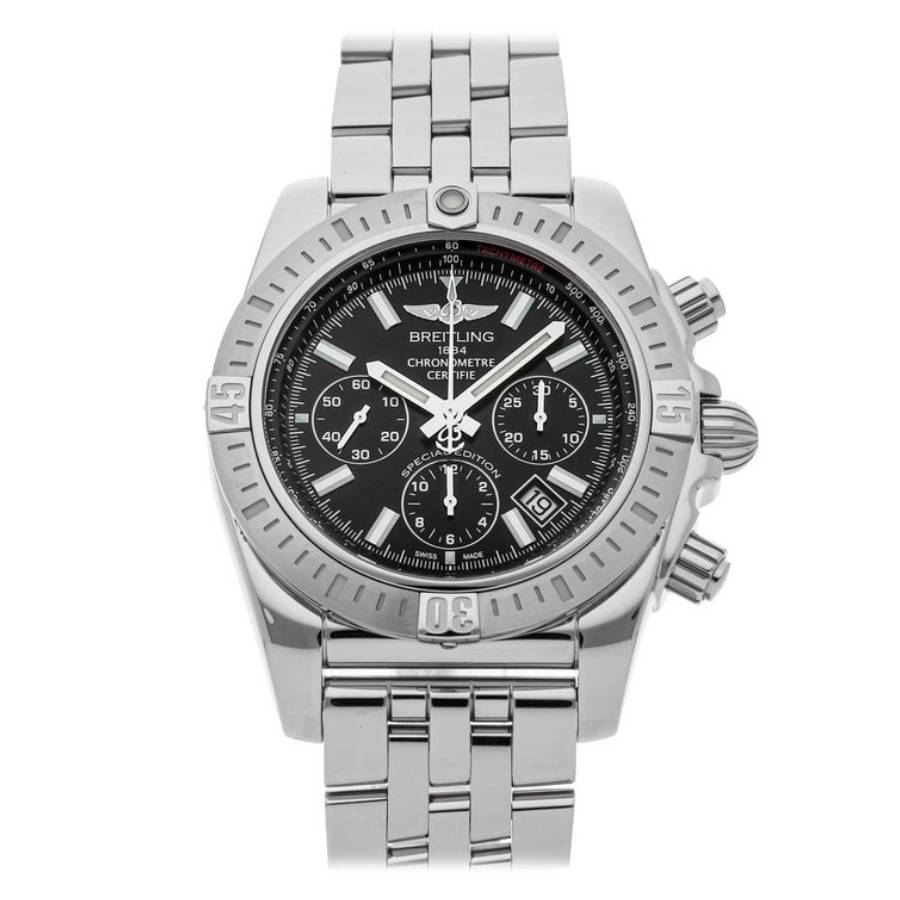 Breitling Chronomat Chronograph Automatic Black Dial Men's Watch AB0115111B1A1