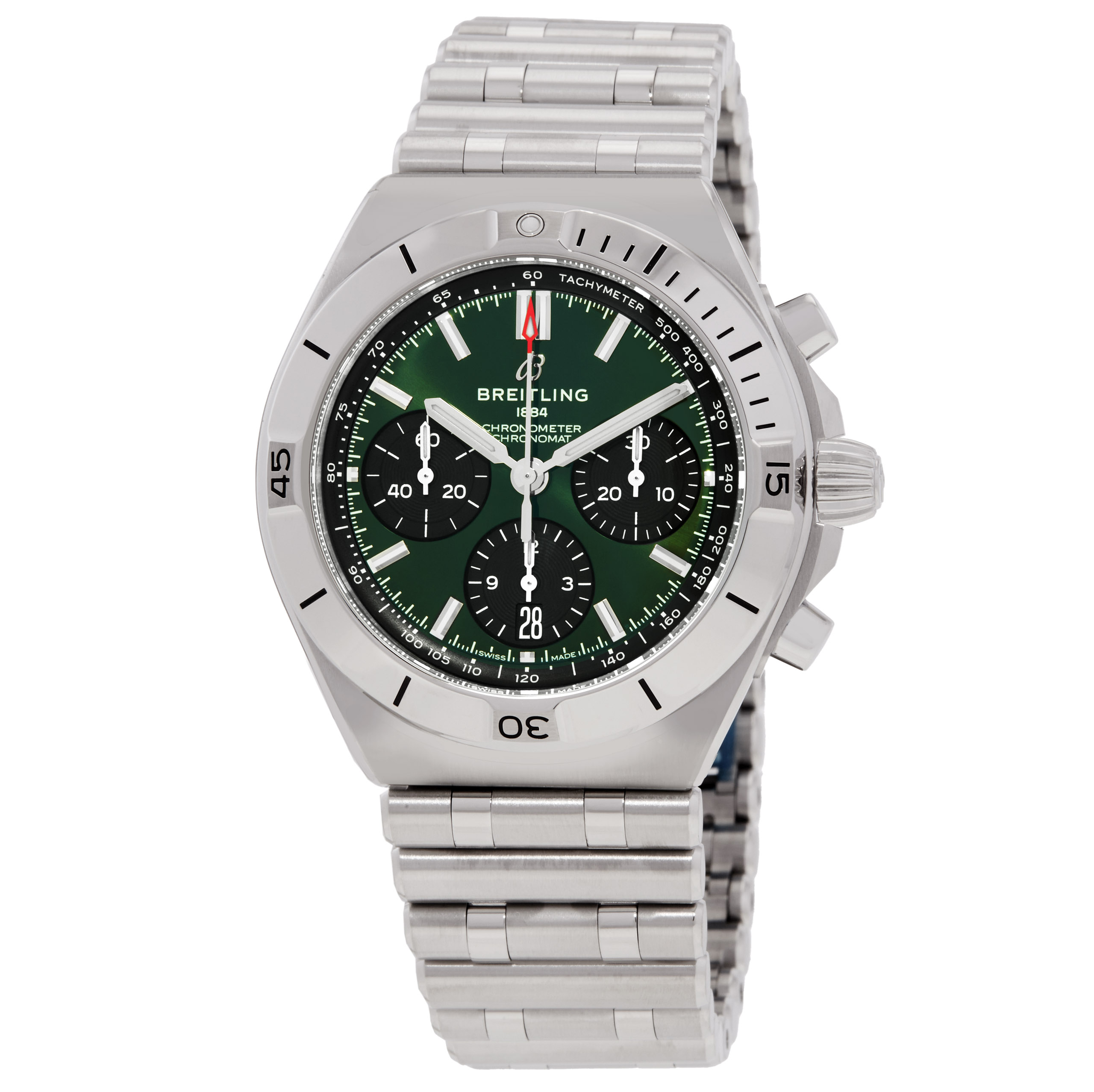 Chronomat Chronograph Automatic Chronometer Green Dial Men's Watch