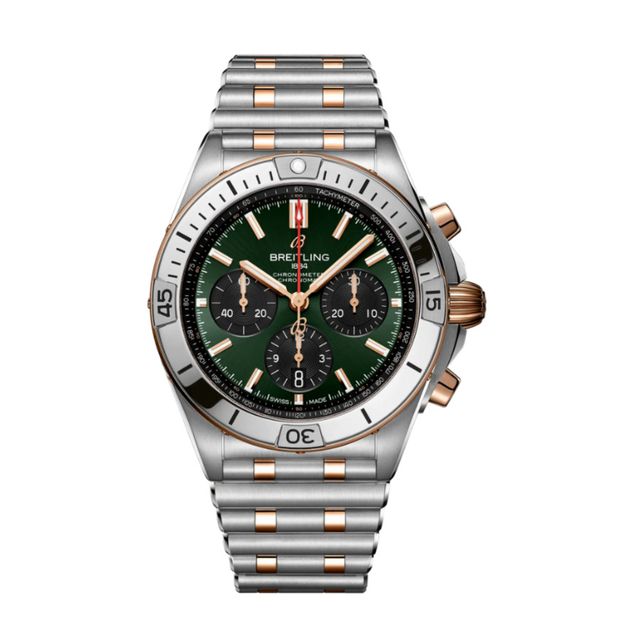Chronomat Chronograph Automatic Chronometer Green Dial Men's Watch
