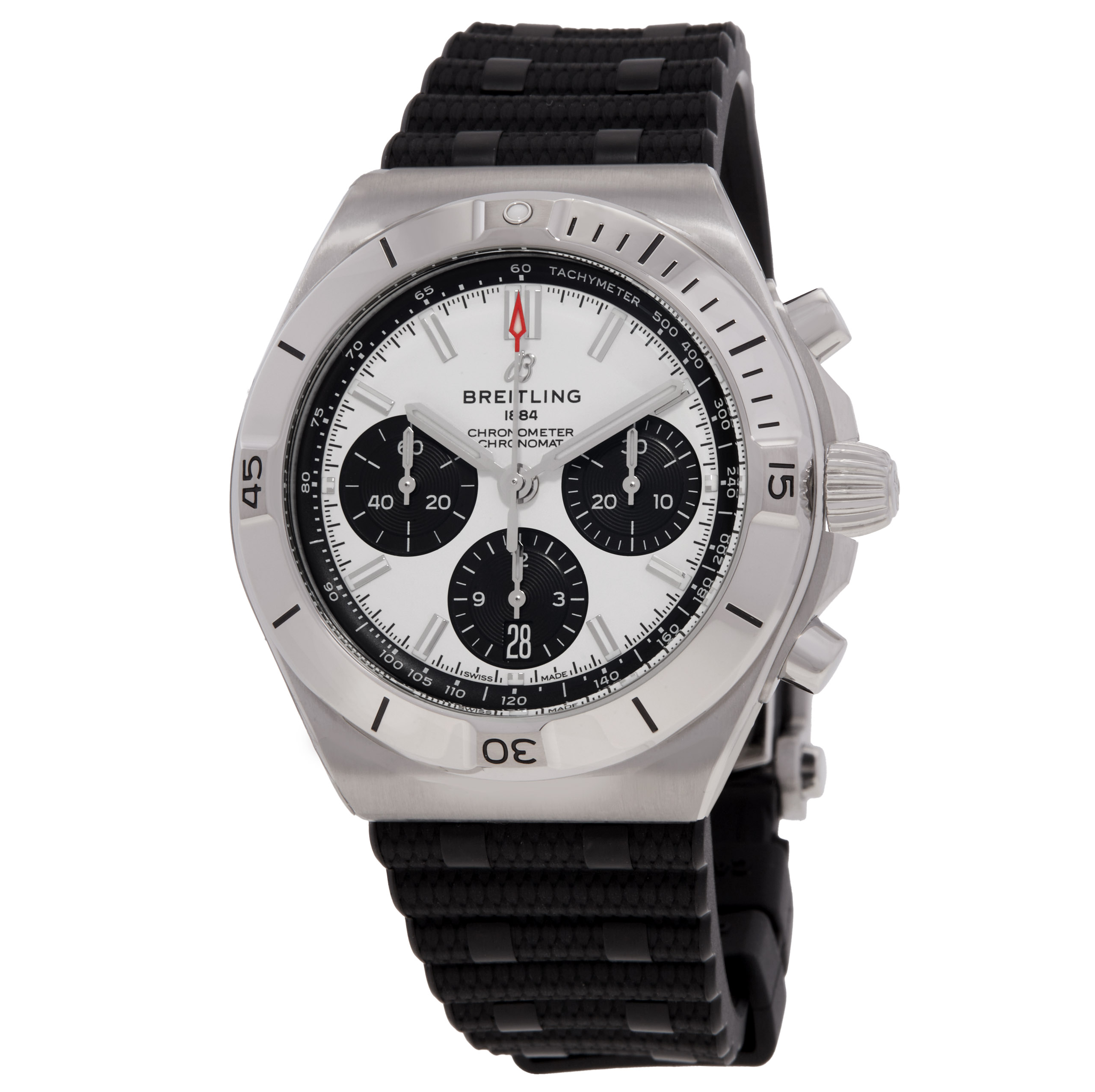 Chronomat Chronograph Automatic Chronometer Silver Dial Men's Watch