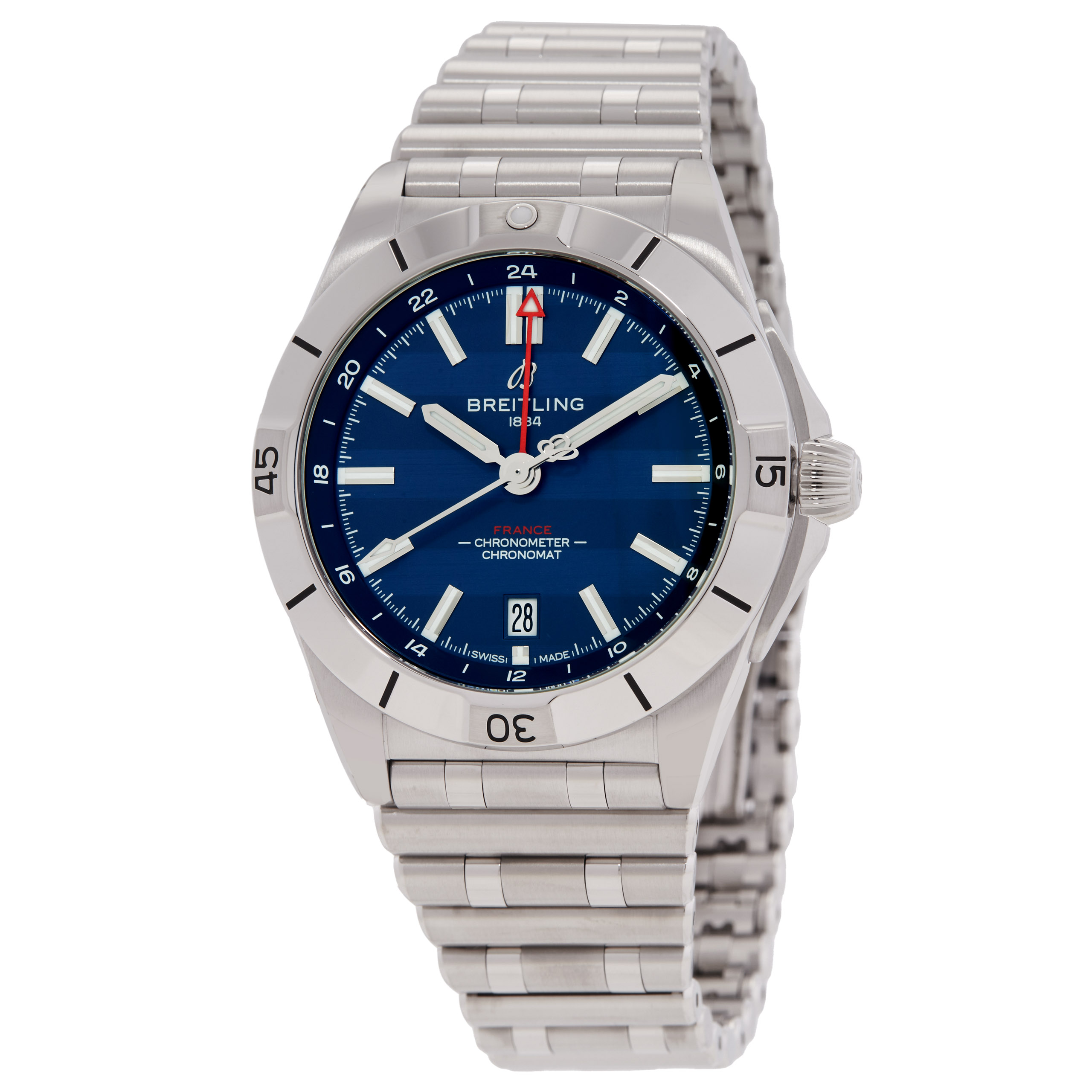 Breitling Chronomat GMT Automatic Chronometer Blue Dial Men's Watch A323989B1C1A1