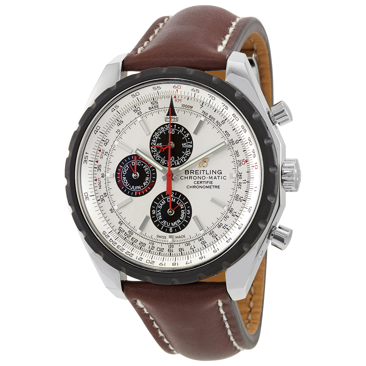 Breitling Chronomatic 1461 Perpetual Chronograph Automatic Silver Dial Men's Watch A1936002/G683 444X/A20D.1