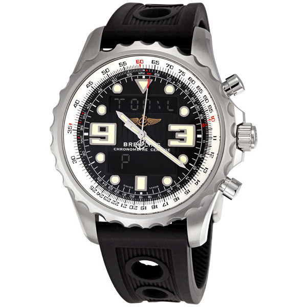 Breitling Chronospace Black Digital Analog Dial Men's Watch A7836534-BA26BKOR