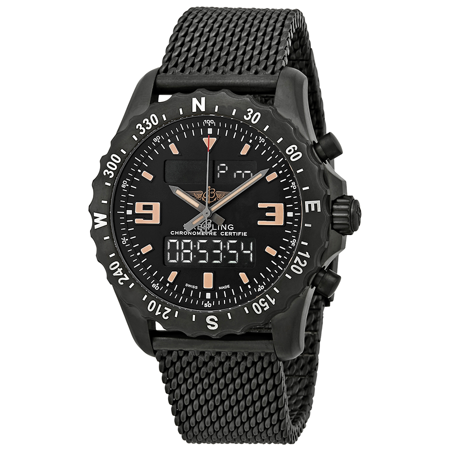 Breitling Chronospace Black PVD Stainless Steel Men's Watch M7836622-BD39SS