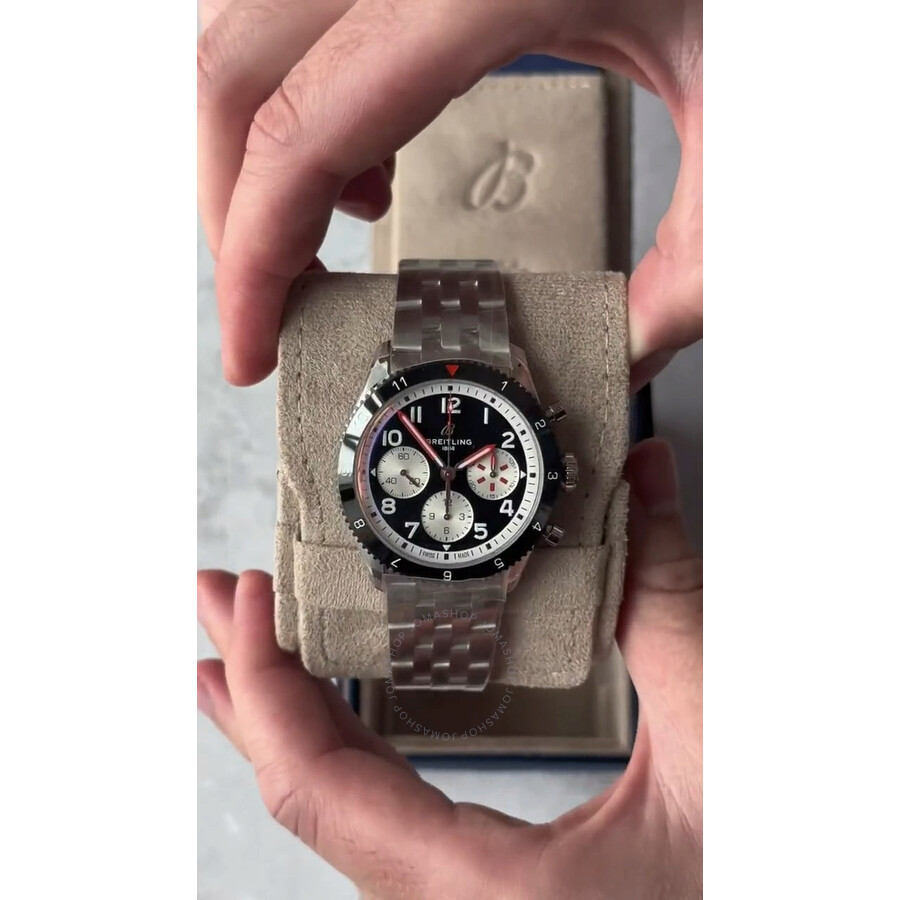 Breitling Classic AVI Chronograph Automatic Black Dial Men 