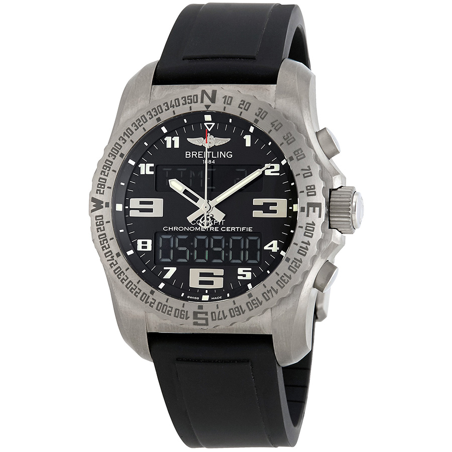 Breitling Cockpit B50 Alarm Chronograph Black Dial Men's Watch EB501022/BD40BKPD
