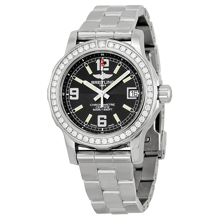 Breitling Colt 33 Black Dial Diamond Ladies Watch A7738753-BB51SS