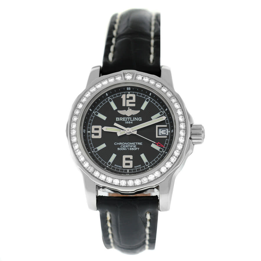 Breitling Colt 33 Quartz Chronometer Diamond Black Dial Ladies Watch A7738753/BB51-777P