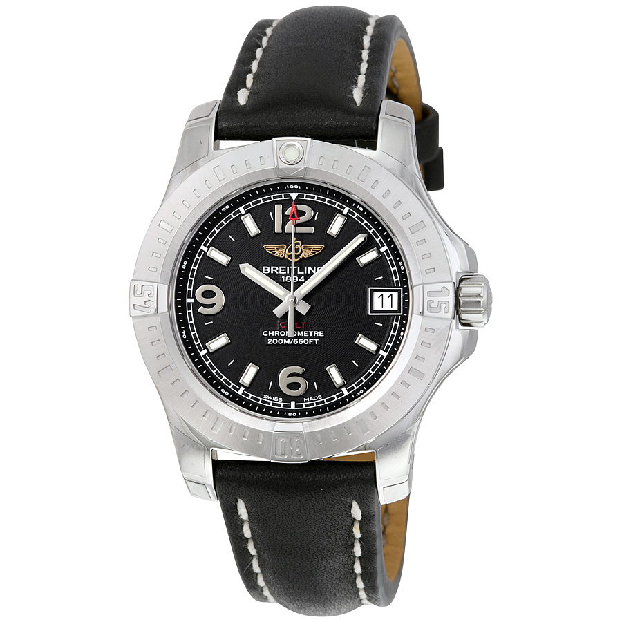 Breitling Colt 36 Black Dial Ladies Watch A7438911-BD82BKLT