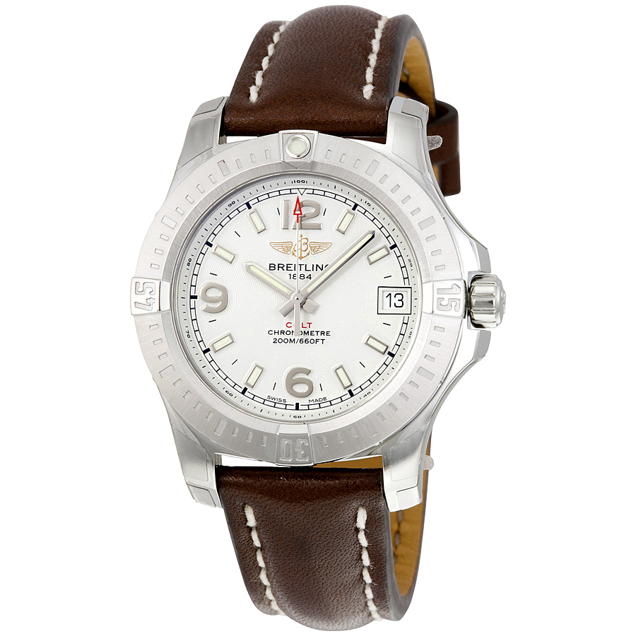 Breitling Colt 36 Silver Dial Ladies Watch A7438911-G803BRLT