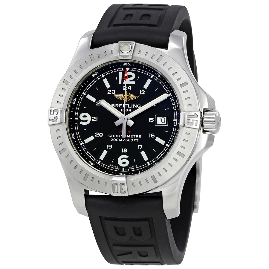 Breitling Colt Black Dial Black Rubber Men's Watch A7438811-BD45BKPT3