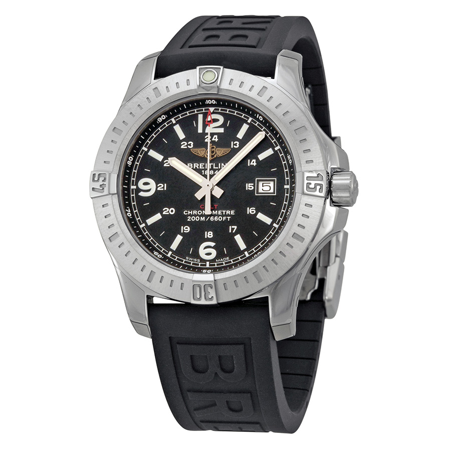 Breitling Colt Black Dial Rubber Strap Men's Watch A7438811-BD45BKPD3