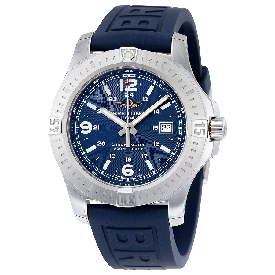 Breitling Colt Blue Dial Blue Rubber Men's Watch A7438811-C907BLPT3