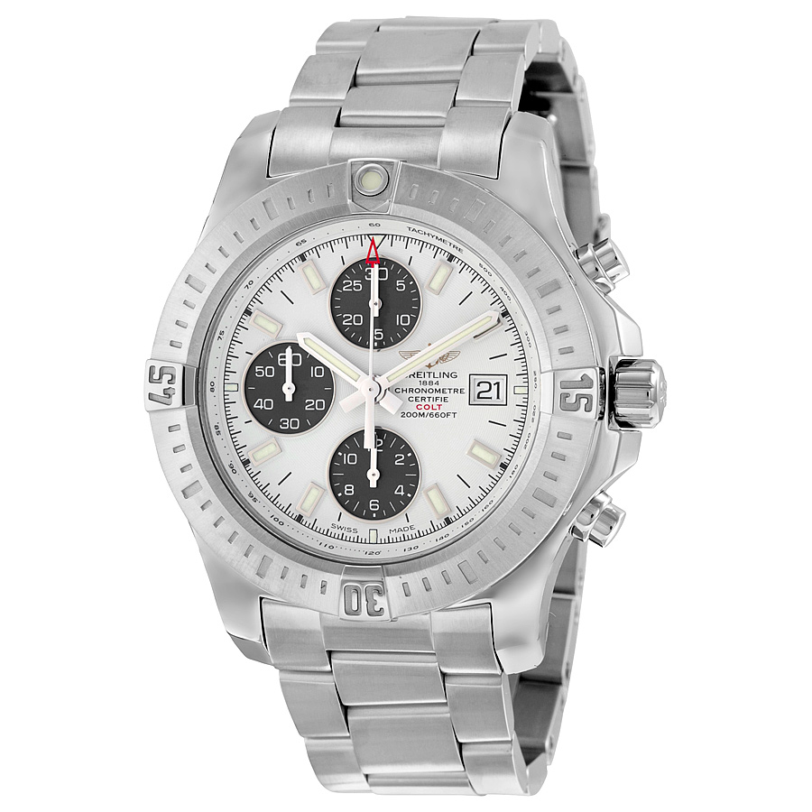 Breitling Colt Chronograph Automatic Stratus Silver Dial Men's Watch A1338811-G804SS