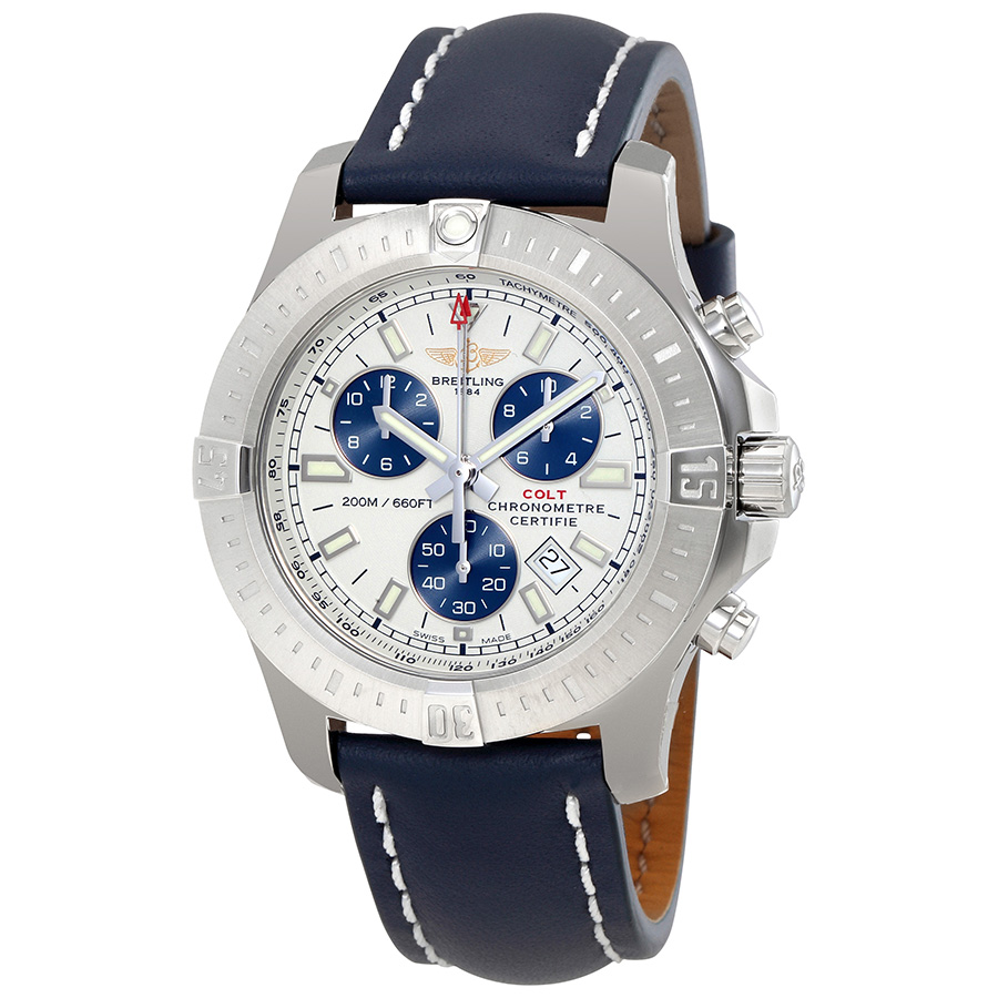 Breitling Colt Chronograph Silver Dial Men's Watch A7338811-G790BLLT