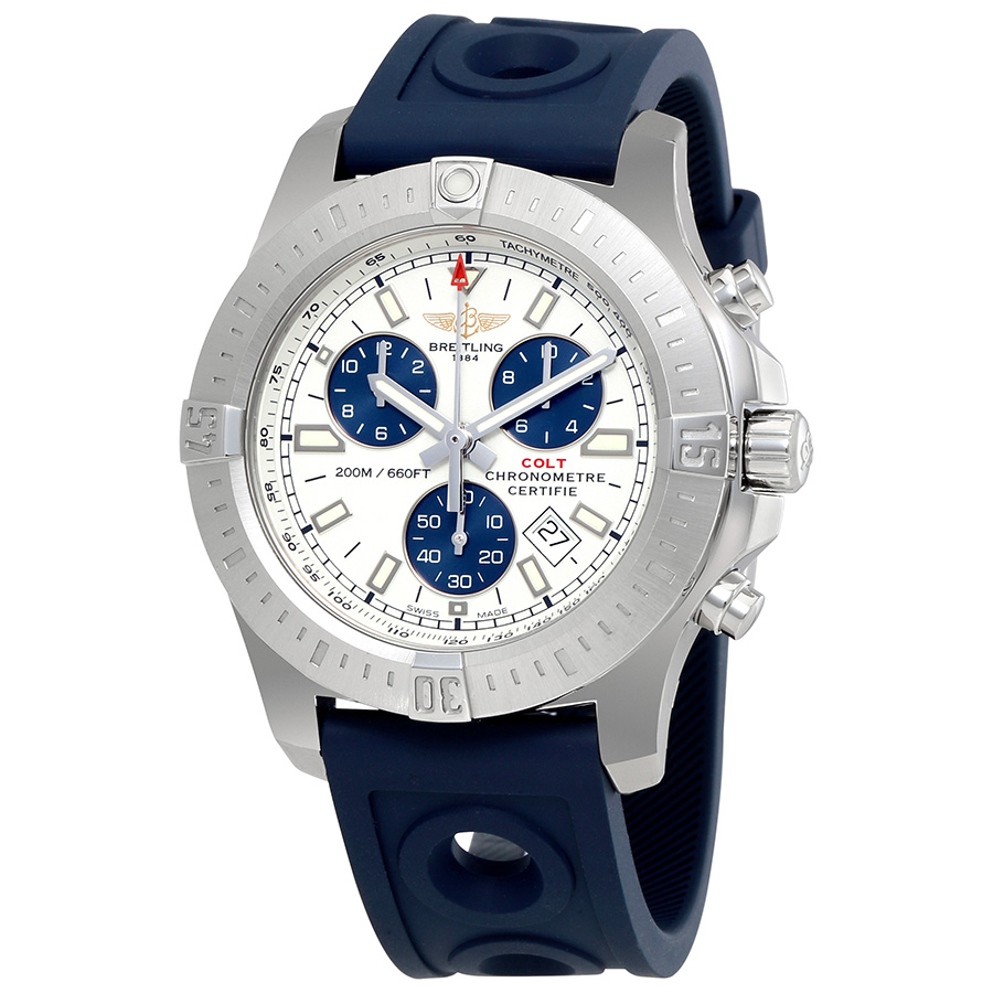 Breitling Colt Chronograph Silver Dial Men's Watch A7338811-G790BLORT
