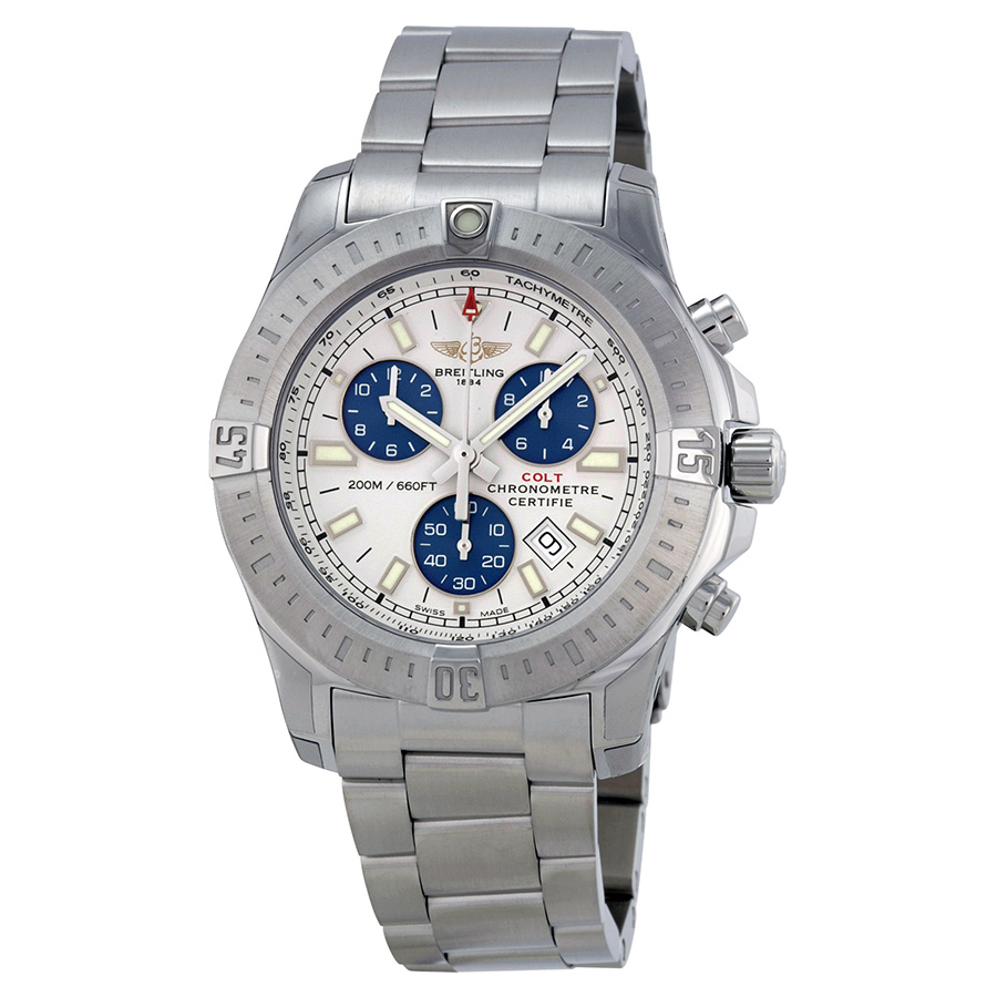 Breitling Colt Chronograph Silver Dial Men's Watch A7338811-G790SS