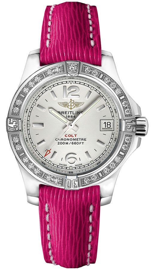 Breitling Colt Lady Quartz Chronometer Diamond Watch A7738853/G793-267X