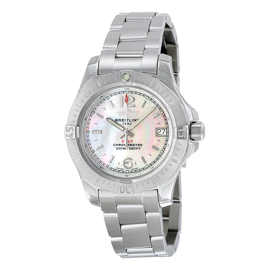 Breitling Colt Lady Quartz Chronometer Mother of Pearl Dial Ladies Watch A770/175A