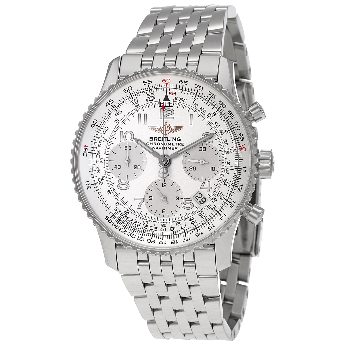 Cosmonaute Chronograph Automatic Chronometer Silver Dial Men's Watch