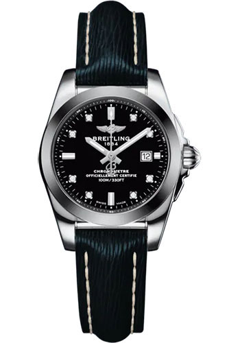 Breitling Galactic 29 Sleek Quartz Diamond Black Dial Ladies Watch W72348121B1X1