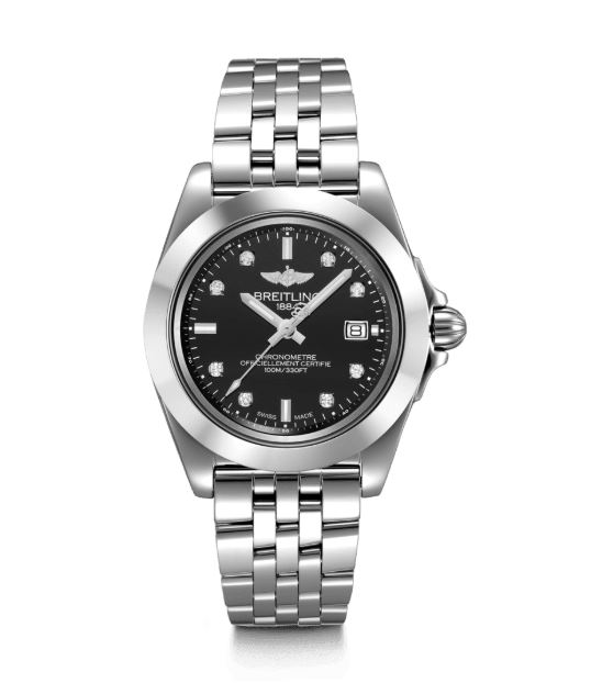 Breitling Galactic 32 Quartz Diamond Black Dial Ladies Watch W71330121B1A1