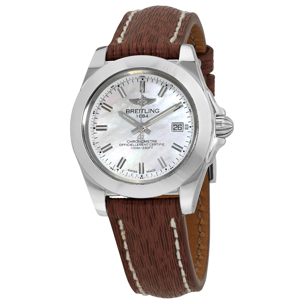 Breitling Galactic 32 Quartz Mother of Pearl Dial Ladies Watch W71330121A2X1