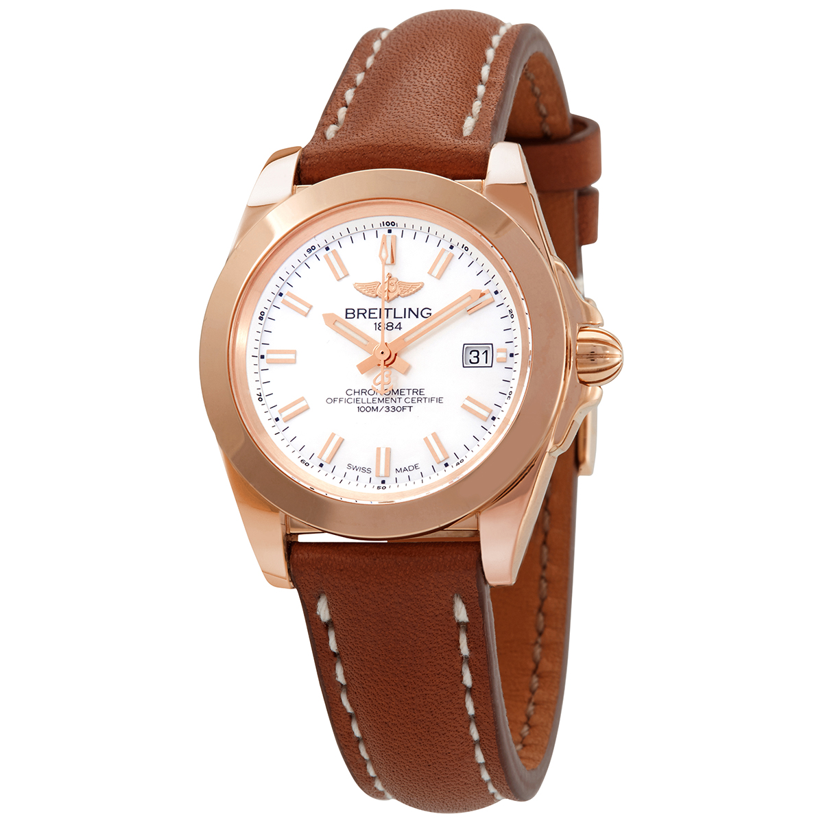 Breitling Galactic 32 Quartz White Mother of Pearl Dial Ladies Watch H7133012/A802 406X-H14B.1