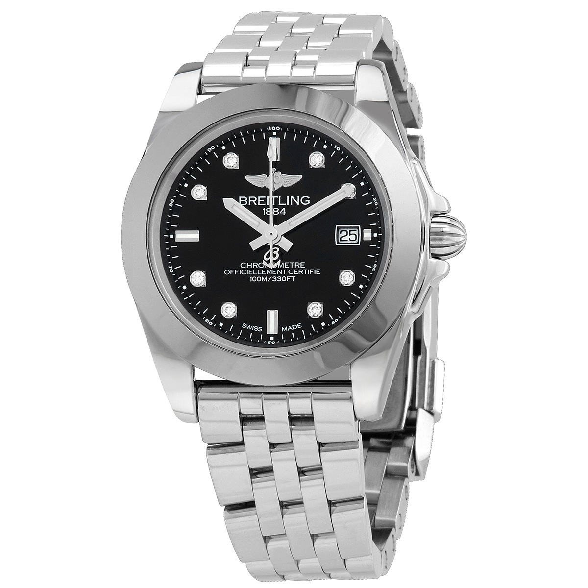 Breitling Galactic 32 Sleek Quartz Diamond Watch W7133012-BF63-792A