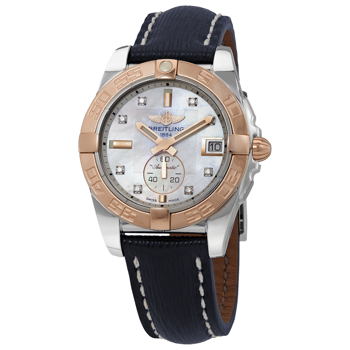 Breitling Galactic 36 Automatic Diamond Mother of Pearl Dial Ladies Watch C37330121A2X1