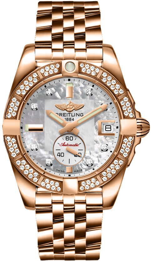 Breitling Galactic 36 Automatic Diamond White Mother of Pearl Dial Ladies Watch H3733053/A725-376H