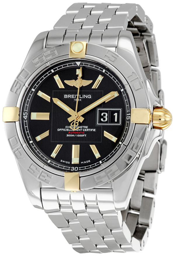 Breitling Galactic 41 Black Dial Stainless Steel Men's Watch B49350L2-BA08SS