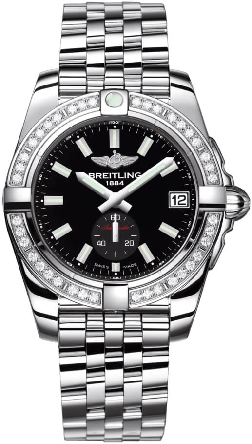 Breitling Galactic Automatic Diamond Black Dial Ladies Watch A37330531B1A1