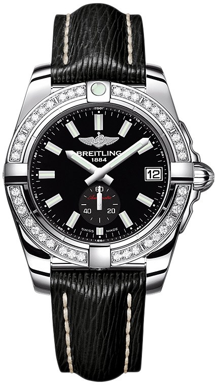 Breitling Galactic Automatic Diamond Black Dial Ladies Watch A37330531B1X1