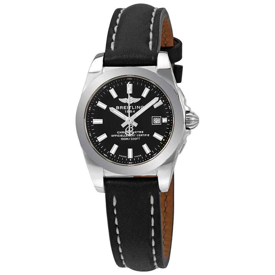 Breitling Galactic Black Dial Ladies Watch W7234812/BE49-477X