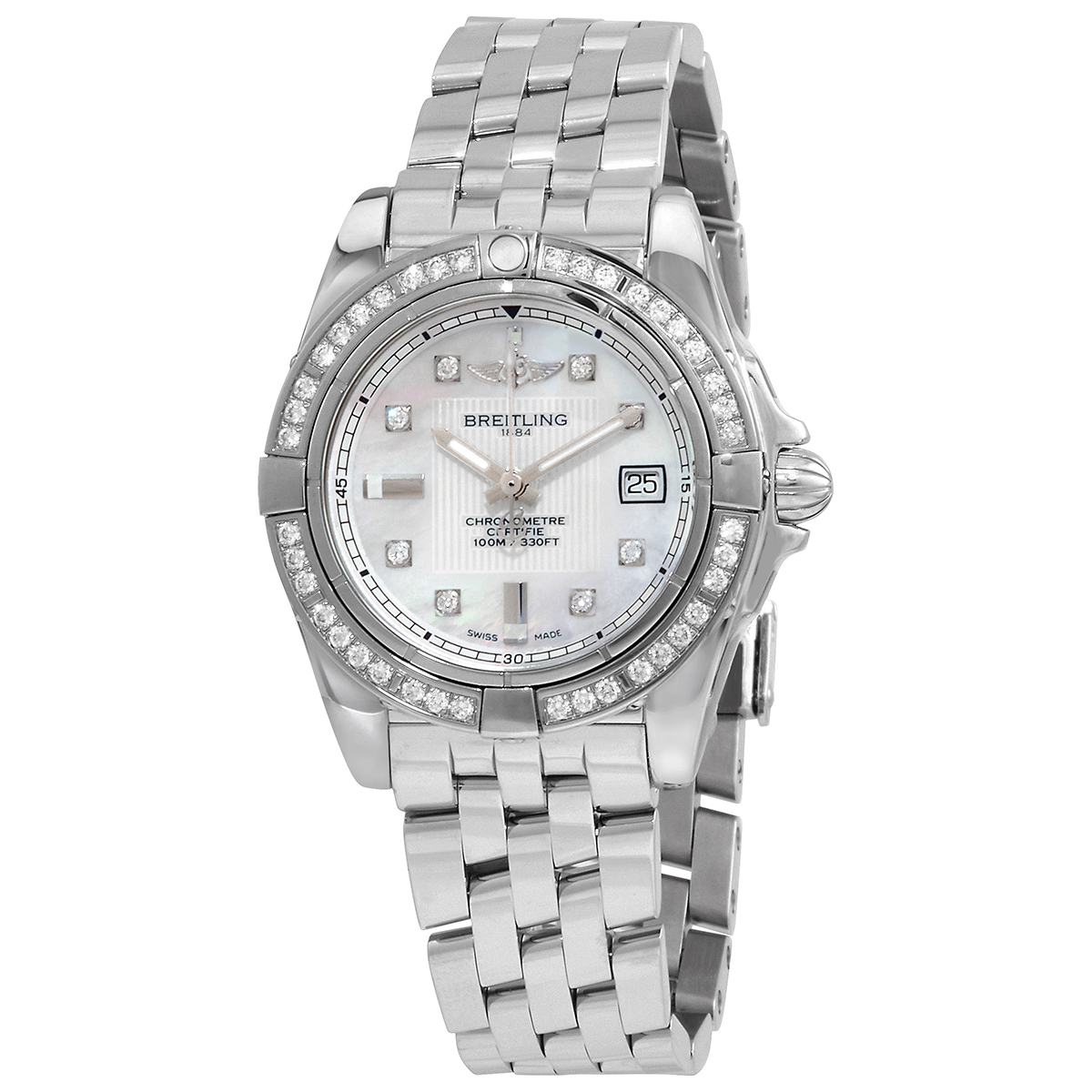 Breitling Galactic Quartz Chronometer Diamond Ladies Watch A71356LA/A708