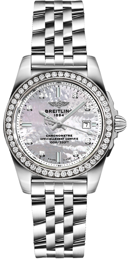 Breitling Galactic Quartz Chronometer Diamond Ladies Watch a7234853/a785/791a