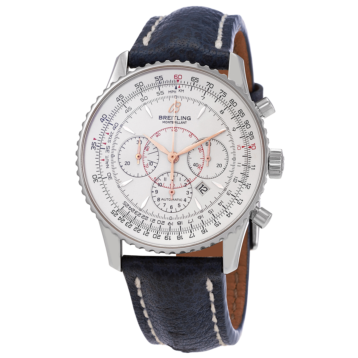 Breitling Montbrillant Chronograph Automatic Silver Dial Men's Watch A4137012/G634.431X.A18BA
