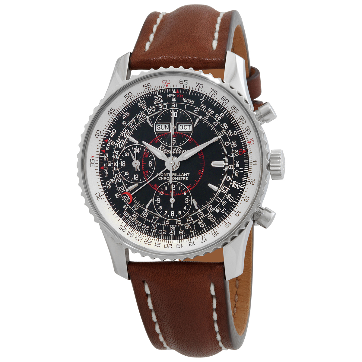 Breitling Montbrillant Datora Chronograph Automatic Black Dial Men's Watch A2133012/B571