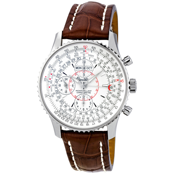 Breitling Montbrilliant Datora Chronograph Brown Strap Men's Watch A2133012-G518BRCD