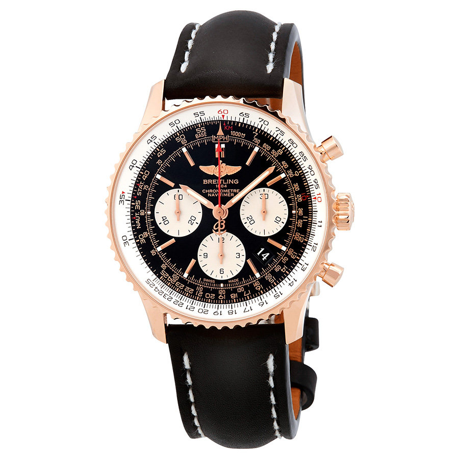Breitling Navitimer 01 Chronograph Automatic Chronometer Black Dial Men's Watch RB012012-BA49-435X
